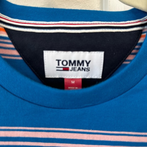 Tommy Hilfiger Men Stripe Short Sleeves T- Shirt size M - Picture 3 of 7
